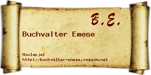 Buchvalter Emese névjegykártya
